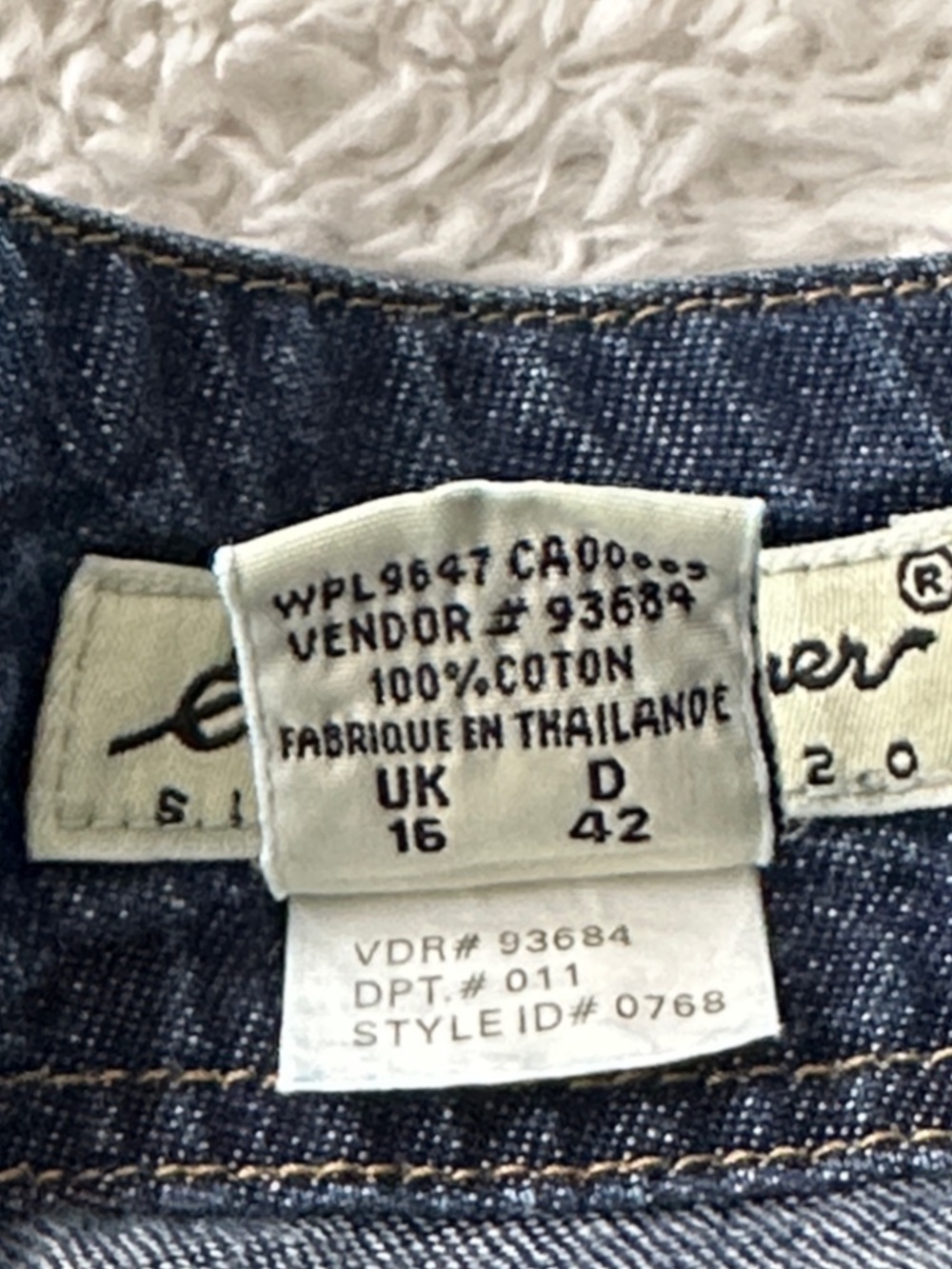 Eddie Bauer Y2K Women’s Denim Maxi Skirt Flap Pockets 100% Cotton Size 12 - Picture 13 of 14